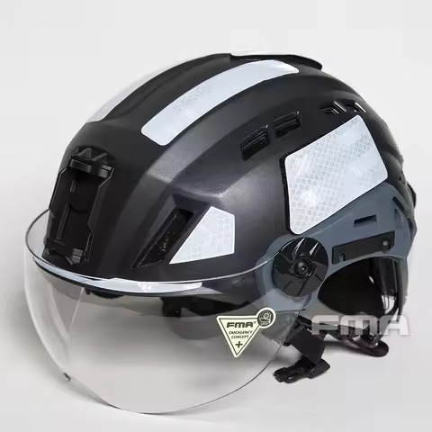 FMA EX SAR Helmet Emergency Rescue Helmet Lightweight Adjustable Protective Helmet BLACK