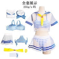 Re:Zero Cosplay Rem Sailor Uniform Swimsuit Set