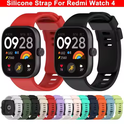 Silicone Strap For Xiaomi Redmi Watch 4 Smart Watch Replacement Wristband Sport Bracelet for Redmi W