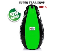 กระสอบทรายแฟร์แท็กซ์ HB15 สีเขียว คาดดำ ( ขายแบบไม่บรรจุ) Fairtex Heavy Bag HB15 supper tear drop green Training MMA Kickboxing (Un-filled)