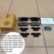 NISSIN > CITY TMO SEL SAA / JAZZ GD3 GE8 (2003-2013) CIVIC SR3 SR4 SO4 REAR DISC BRAKE PAD SET  4302