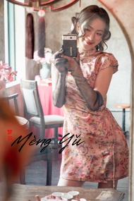 เดรสตรุษจีน Meng Yu Dress ลายผีเสื้อมงคล  ใส่รับปีใหม่
