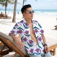 เสื้อเชิ้ตผู้ชายเสื้อแจ็คเก็ตแขนสั้นน้ำหนักเบาตัวใหม่ Dopamine shirt men's new thin short-sleeved ja