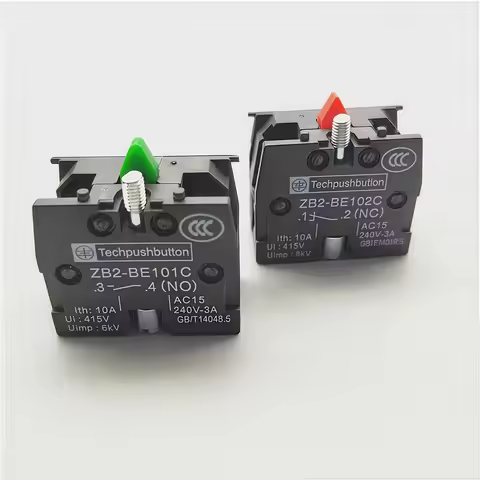 10pcs XB2 Contact Block Terminal ZBE-101 NO/ZBE-102 NC/ZB2-BE101C NO/ZB2-BE102C NCPushbutton Joystic