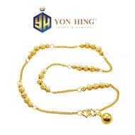 YON HING Anklet Mesin Ball Gold 916