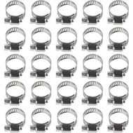 Ucreative 25-Pack Hose Clamp Stainless Steel Worm Gear fuel line hose clamps 13mm to 19mm (1/2 inch 