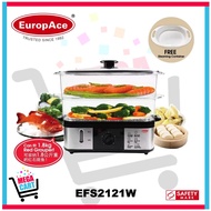 EuropAce 2-in-1 12L Food Steamer EFS 2121W EFS2121W