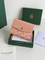 👏法國直送 Goyard Saint-Gabriel三折銀包 粉撲粉 100% new🎁全實拍 📸 📸 錢包 錢夾 卡包 零錢包 Wallet，Coin Purse，Card Holder 生日禮物 