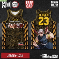 netral Original Demon Slayer Anime short sleeves Tanjiro Nezuko Akaza cosplay;Basketball jerseys;Qui