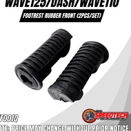 WAVE 125/DASH/WAVE 110 FOOTREST RUBBER FRONT (2PCS/SET) (EF001Q)