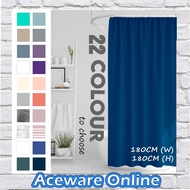 180CM X 180CM BATHROOM SHOWER CURTAIN WATERPROOF WITH HOOOK LANGSIR BILIK AIR MURAH PEVA KAIN
