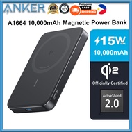 Anker A1664 Power Bank Qi2 MagGo Power Bank Ultra-Slim 10000mAh Magnetic Battery Pack 15W Portable C