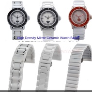 22mm High Quality Ceramic Watch Strap for S-watch & Blancpain Fifty Fathoms Watch Band with Butterfl