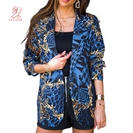 fulaide- Blazer Coat Breathable Basic Style 3D Digital Print Lapel Suit Coat Cardigan