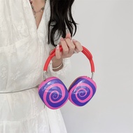 Purple Circle Suitable for Airpods Max Protective Case Shock-resistant Cute Earphone Case