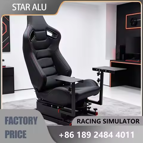 Flight Simulator Cockpit Seat with Joystick Stand，Mount Adjustable Platform for PC Gaming Simulator 