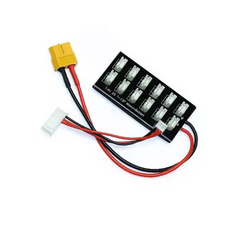 2S XT60 Female Plug Parallel Charge Board 7.4V JST-PH2.0 Charging Balance Board for 12x2S Lipo UMX, 