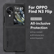 Luxury Case For OPPO Find N3 Flip Case shockproof Matte leather case soft back cover Compatible for 