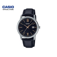 Casio General MTP-V002L-1B3 Black Leather Band Men Watch