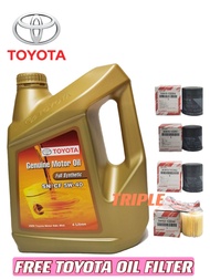 Toyota Fully Synthetic SN5W40 4L Engine Oil (VARIATION WITH OIL FILTER)