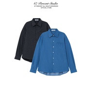Long Sleeve Puffed SHIRT 67PERCENT/67% - JADE SHIRT Cotton Blouse Women