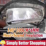 Car Hood Engine Firewall Heat Mat Deadener Sound Noise Proof Insulation Deadening Glass fiber Reinfo