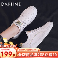 达芙妮（DAPHNE）小白鞋女鞋冬季平底百搭休闲鞋ins潮流学生运动板鞋JL 米金 36