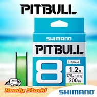 SHIMANO PITBULL X8 PE LINE IZANAS tali pancing sulam Ultralight long CASTING JIGGING UL Fishing line