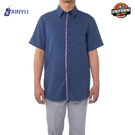 Deped uniform 2025 2026 Sublimation Men's Large Size Teacher's Shirt Casual Men's Shirt Uniform Top 