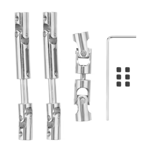 3pcs Metal Drive Shaft Driveshaft CVD for WPL B16 B36 JJRC Q60 Q63 Q64 Fayee FY004 MN-77 6WD 6X6 RC 