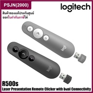 Logitech R500s Laser Presentation Remote Clicker with Dual Connectivity Bluetooth or USB Wireless Pr