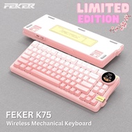 [SG] FEKER K75 Wireless Mechanical Keyboard [75% Layout] + RGB + Multifunctional Display + Hot Swapp