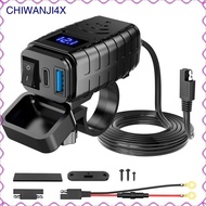 [chiwanji4x] Motorcycle USB Charger Motorcycle Phone Chargers USB Black Quick Charge for Atv