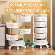 Premium Kitchen Storage Trolley Shelf Rack Movable