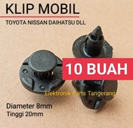 (10 Buah) KLIP BUMPER MOBIL KLIP BEMPER TOYOTA KLIP BEMPER NISSAN KLIP BEMPER AVANZA KANCING MOBIL K