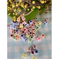 Monte Block Letter Beads Square Letter Beads