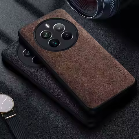 Premium Luxury leather Phone Case for Realme 12 Pro Plus 12X 5G Funda Business Style Solid color Pho