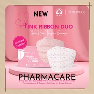 MEDICOS Pink Ribbon Duo(NEW 2023) HydroCharge Surgical Face Mask 4ply ASTM level 2 - 1 Box (30s)