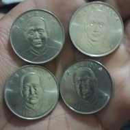 A5. uang koin china koin asing kuno 10 yuan koin cina hongkong taiwan