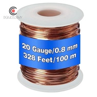 99.9% Dead Soft Copper Wire, 20 Gauge/ 0.8 mm Diameter, 328 Feet/ 100 M, 1 Pound Spool Pure Copper W