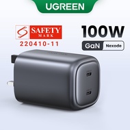 UGREEN 100W USB C Charger Plug 2 Ports GaN Type C Fast Wall Power Adapter Support PD 20W Compatible with Macbook Pro Air iPhone 14 13 12