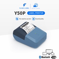 Flashlabel Y50P Label Printer Portable Bluetooth Thermal Sticker Barcode QR Machine