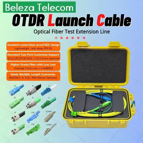 Single Mode SC/FC/ST/LC E2K (UPC/APC) OTDR Launch Cable OTDR Test Extension Cord OTDR Dead Zone Elim