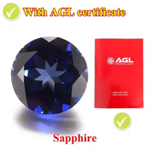 DJMAX Sapphire Lab Grown Blue Ruby Loose Gemstones WIth AGL Certificate 1-12mm Top Quality Stones fo