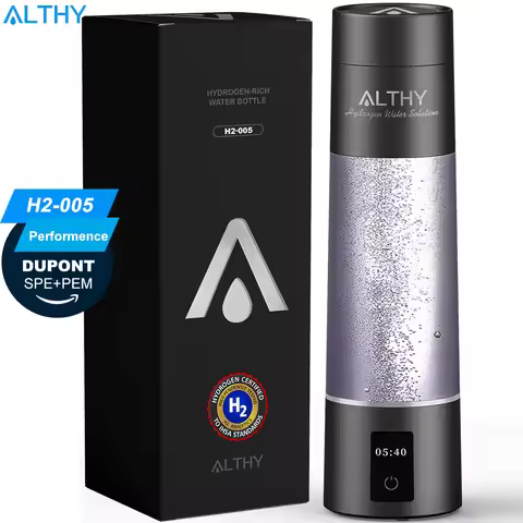 ALTHY Performance Molecular Hydrogen Water Generator Bottle DuPont SPE&PEM Dual Chamber lonizer + Ch
