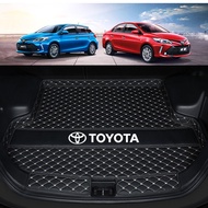 Fit for Toyota Vios(2014-2021)/ Vios FScar trunk mat boot tray cargo mat custom fit rear mat leather