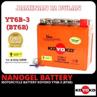 BATERI MOTOSIKAL YT6B-3 KOYOKO FOR HONDA ADV150 PCX150 RS150 VARIO 150 RS-X 150 NANOGEL BATTERY