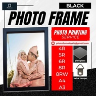 Black Wood Frame 4R 5R 6R 8R 8RW A4 A3 Photo PVC Sheet Frame | Certificate Frame