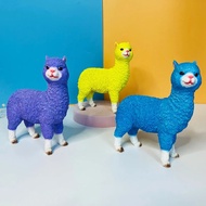 Warna Tulen Patung Resin Alpaca Cantik Tingkap Kedai Pejabat Rumah Ruang Tamu Dalaman Hiasan Hiasan 