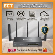 TP-Link ER706W Omada 4G+ Cat6 AX3000 Gigabit VPN Router with 6 Gigabit Ethernet Ports and Single Nan